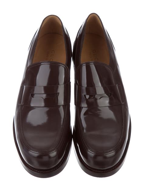 brown gucci penny loafers|Gucci Loafers for Men .